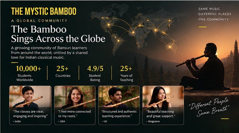 Global community — students across 25+ countries