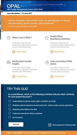 Newsletter & FAQ — quality improvement updates
